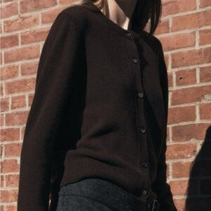 Zara brown cashmere blend cardigan